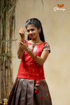 Semmal Red Pattu Pavadai !!!