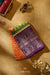 "Orange and Purple Pochampally silk saree With  ikat weaves and Floral  zari woven border !!!"