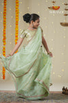 Festive Collection - Green Organza Maize Lehenga !!!