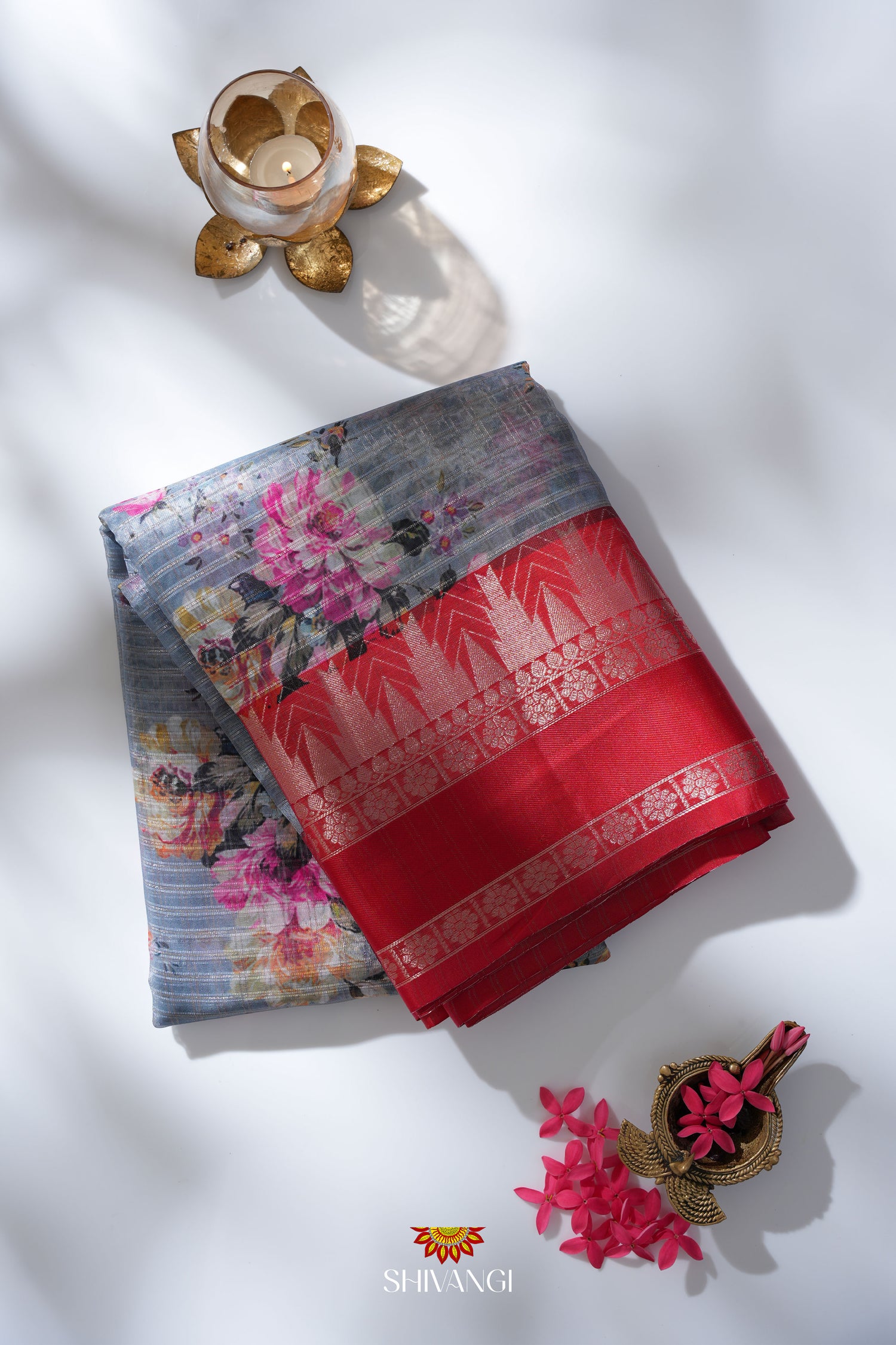 Organza Digital Print Saree with Unstitched Blouse !!!
