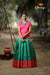 Traditional Green Antique Pendant Pattu Pavadai For Girls