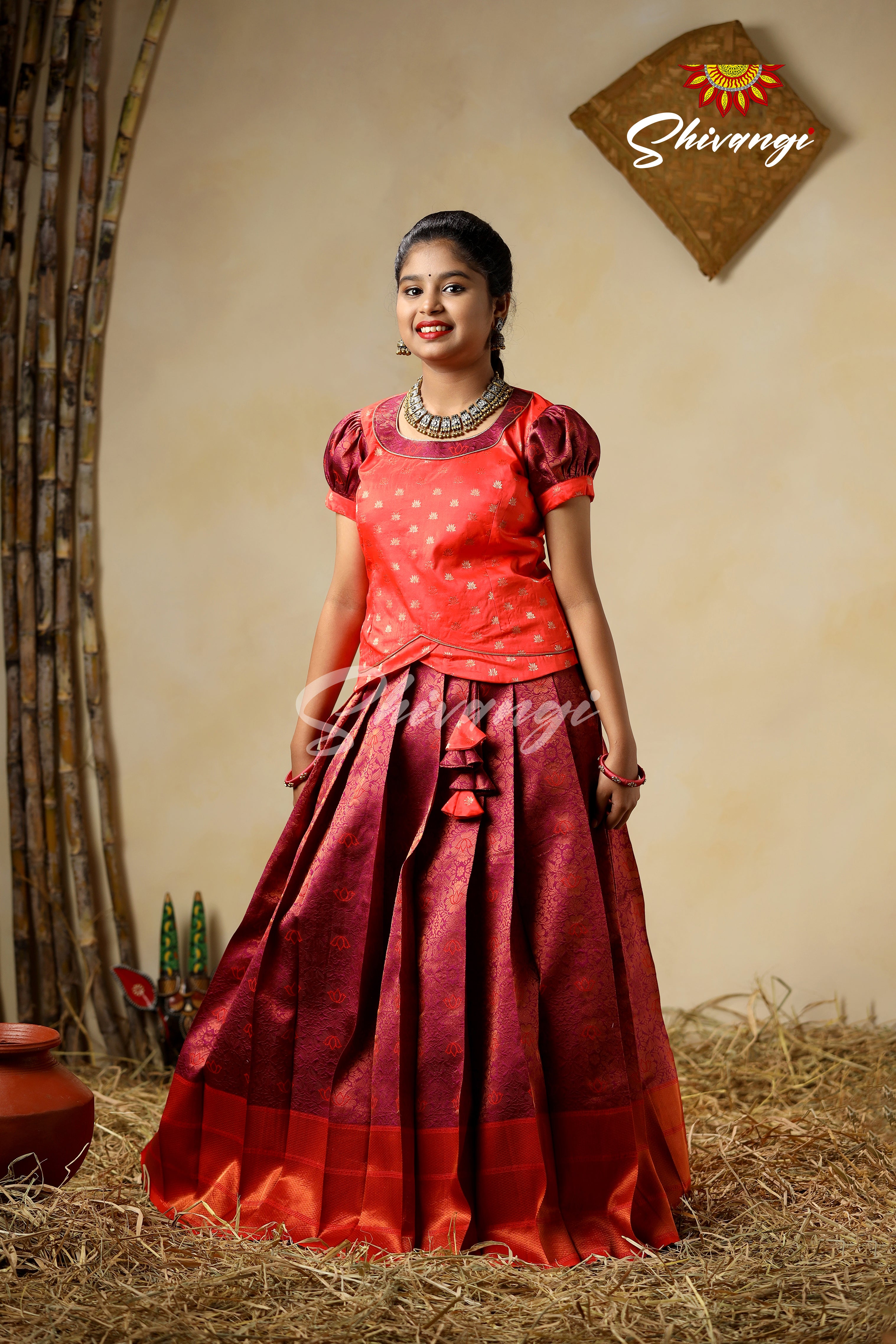 Pure Silk Ikkat Patola Half Saree with Maggam work blouse for Grand We –  siyarasfashionhouse