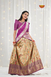 Magenta Peacock Forest Traditional Half saree | Lehenga For Girls !!!