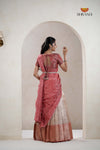 Traditional Sandal Pepper Seed Half Saree For Girls