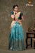 Pongal Colletion - Teal Green Metalic Honey Comb Half Saree For women !!!