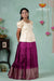 Premium Collection - Magenta Floral Diamond Butta Raw Silk Pattu Pavadai !!!
