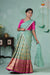 Premium Collection - Teal Green Silk Patola Half Saree | Lehenga For Girls !!!