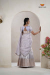 Lavender Traditional purple mangoAlpha Half Saree | Lehenga For Girls