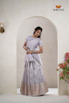 Lavender Traditional purple mangoAlpha Half Saree | Lehenga For Girls