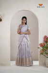 Lavender Traditional purple mangoAlpha Half Saree | Lehenga For Girls