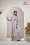 Lavender Traditional purple mangoAlpha Half Saree | Lehenga For Girls