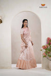 Peach Traditional purple mangoAlpha Half Saree | Lehenga For Girls