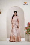 Peach Traditional purple mangoAlpha Half Saree | Lehenga For Girls