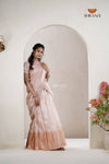 Peach Traditional purple mangoAlpha Half Saree | Lehenga For Girls