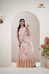 Peach Traditional purple mangoAlpha Half Saree | Lehenga For Girls