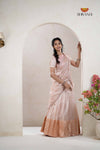 Peach Traditional purple mangoAlpha Half Saree | Lehenga For Girls