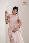 Peach Traditional purple mangoAlpha Half Saree | Lehenga For Girls