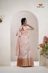 Peach Traditional purple mangoAlpha Half Saree | Lehenga For Girls