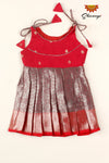 Red Golden Aster Baby Frock For Girls !!!