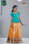 Festive Collection - Mustard Yellow Rose Paithani Pattu Pavadai !!!