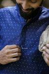 Elegant Navy Blue Sequence Boys Kurta