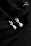 Zircon necklace Square design with cz stones