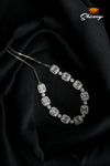 Zircon necklace Square design with cz stones