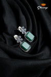 Zircon necklace Square design with cz stones