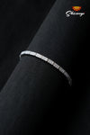 Zircon necklace Square design with cz stones
