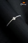 Zircon necklace Square design with cz stones