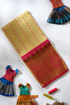 Sandal Pattu Pavadai Unstitched Material For Kids !!!