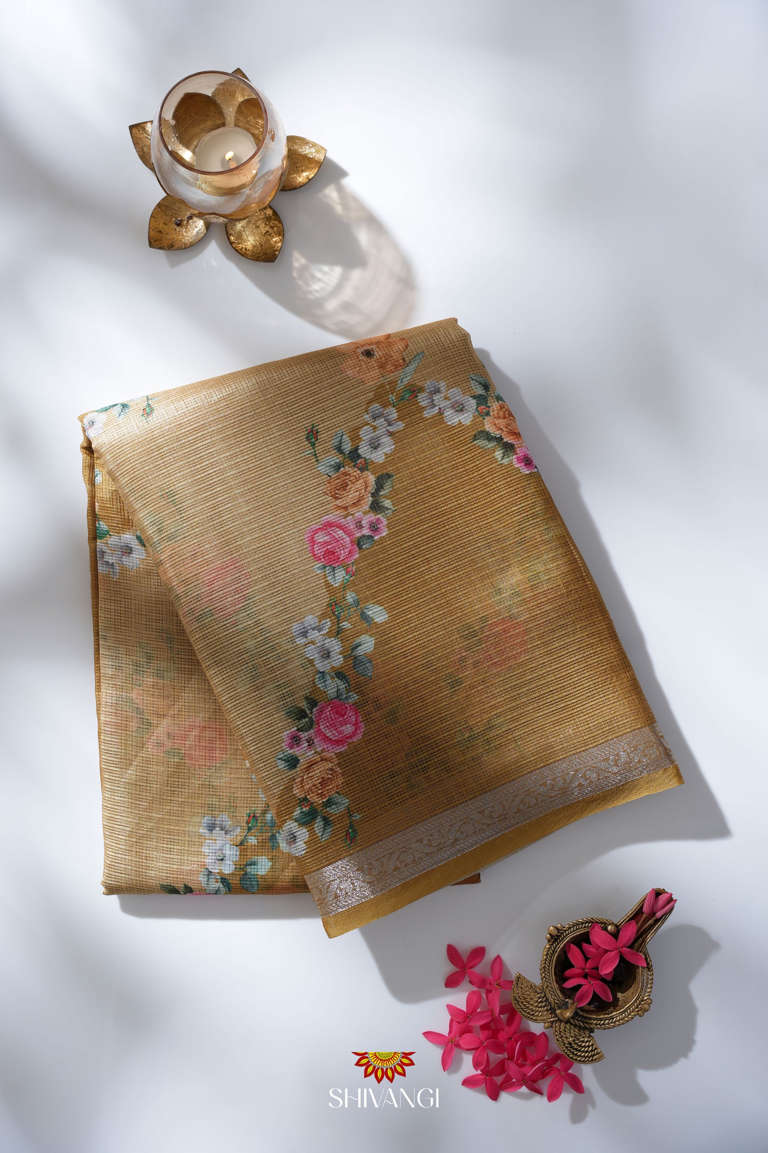 Organza Digital Print Saree with Unstitched Blouse !!!