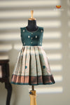Dark Green Semmal Baby Frock For Kids