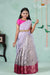 Premium Collection - Grey Silk Mughal Half Saree | Lehenga For Girls !!!