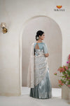 Premium Collection Grey Silk Premium Half Saree | Lehenga For Girls