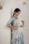 Premium Collection Grey Silk Premium Half Saree | Lehenga For Girls