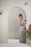 Premium Collection Grey Silk Premium Half Saree | Lehenga For Girls
