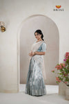 Premium Collection Grey Silk Premium Half Saree | Lehenga For Girls