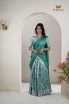 Premium CollectionRamer Green Silk Premium Half Saree | Lehenga For Girls