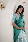 Premium CollectionRamer Green Silk Premium Half Saree | Lehenga For Girls
