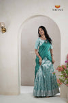 Premium CollectionRamer Green Silk Premium Half Saree | Lehenga For Girls