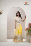 Premium Collection Yellow Silk Premium Half Saree | Lehenga For Girls