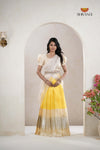 Premium Collection Yellow Silk Premium Half Saree | Lehenga For Girls