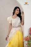 Premium Collection Yellow Silk Premium Half Saree | Lehenga For Girls