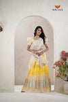 Premium Collection Yellow Silk Premium Half Saree | Lehenga For Girls