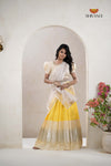 Premium Collection Yellow Silk Premium Half Saree | Lehenga For Girls