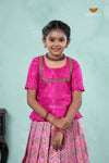 Premium Collection - Pink Silk Spiral Patola Pattu Pavadai !!!