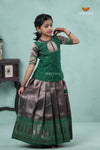 Green Silver Fire Alpha Traditional Pavadai Sattai For Girls !!!