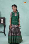 Green Silver Fire Alpha Traditional Pavadai Sattai For Girls !!!