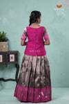 Pink Silver Fire Alpha Traditional Pavadai Sattai For Girls !!!